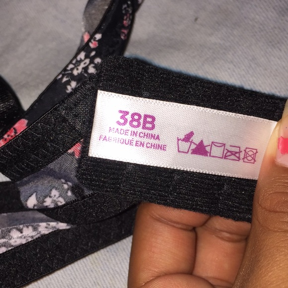 A black rose fluorescent bra - Picture 2 of 2